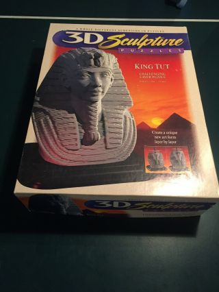 3d Sculpture Puzzles King Tut Challenging Layer Puzzle 1995 History