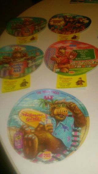 1988 " The Many Faces Of Alf " Set Of 5 Records Burger King Promo 80s Alien Sitcom