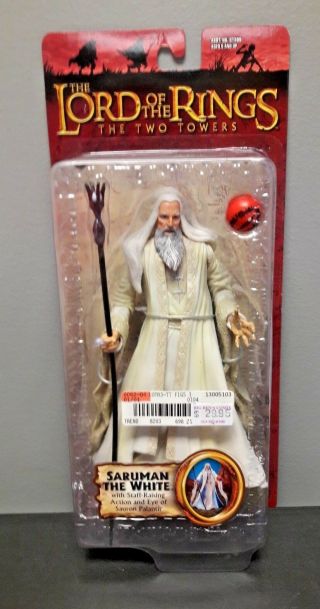 Lord Of The Rings The Two Towers Saruman The White Action Figure Nib Toy Biz