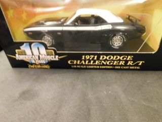 Ertl Collectibles American Muscle 1/18 Scale 1971 Dodge Challenger R/t Black