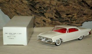 Dealer Promo Model Car 1961 Dodge Dart Phoenix White On Red 2 Door P - 4461a