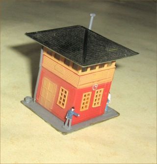 N - Scale Signal Tower,  Guard,  Gate House Building,  People