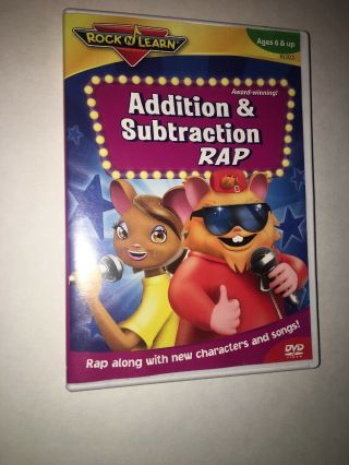 Rock N Learn: Addition & Subtraction Rap (dvd) - Euc Great For Homeschooling