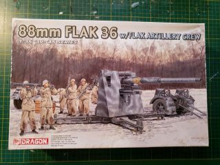 Dragon 6260 1/35 88mm Flak.  36 W/flak Artillery Crew W/ Pe And Barrel Kit Bonus