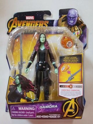Dmg Pkg Marvel Avengers Infinity War Gamora Figure 6 " With Infinity Stone