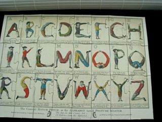 Colonial Williamsburg Comical Hotch - Potch Alphabet Puzzle 70s