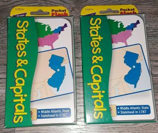 Us Geography States & Capitals Pocket Flash Cards T - 23014 Lakeshore Learning