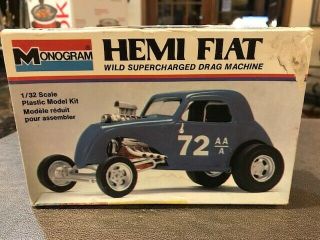 Monogram Hemi Fiat Model Kit 6704 1/32 Scale