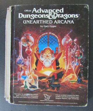 Ad&d 1st Ed Hardback - Unearthed Arcana (complete But In Poor)