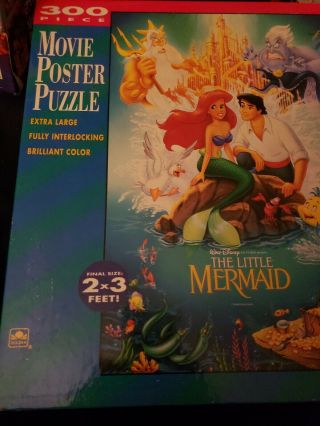 Disney The Little Mermaid 300 Piece Movie Poster Puzzle 2x3 Feet.