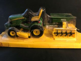 Ertl 1/16 John Deere X748 Riding Lawn Mower Tractor With Attachments
