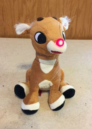 Gemmy Baby Rudolph The Red Nosed Reindeer 8” Animated Sings Nose Lights Up 2