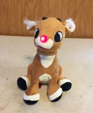 Gemmy Baby Rudolph The Red Nosed Reindeer 8” Animated Sings Nose Lights Up 3