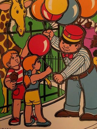 Vintage Wooden Playskool Puzzle - The Balloon Man 335 - 09