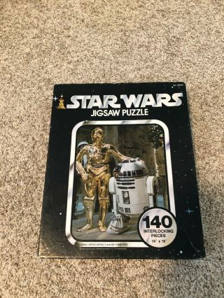 Vintage 1977 Star Wars R2 - D2 & C - 3po Kenner Jigsaw Puzzle 140 Pc 14 X18 Complete