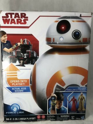 Star Wars Force Link Bb - 8 2 - In - 1 Mega Playset Including Force Link Open Box