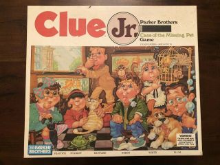 Clue Jr.  Case Of The Missing Pet Game By Parker Brothers 1989 Complete W/o Die
