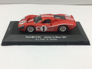 1:43 Scale Ford Mk Iv 1 Race Car,  A.  J.  Foyt - D.  Gurney,  Winner Le Mans 1967
