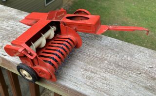 Vintage Tru Scale Farm Toy Hay Baler - Red