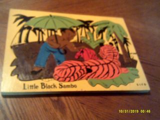 Vintage Sifo Little Black Sambo Wood Puzzle 9 X 12 Inches