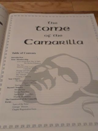 The Tome Of The Camarilla : The Camarilla Membership Handbook 1998 6th Ed.