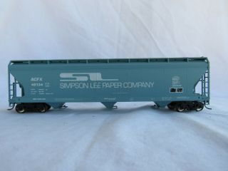 Accurail Ho 3 - Bay Acf Covered Hopper,  Simpson Lee Paper Acfx 49134 - Rtr
