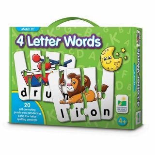 The Learning Journey Match It.  4 Letter Words.  20 Self Correcting Puzzle