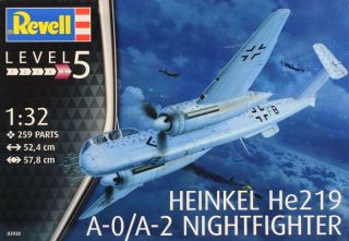 Revell 1:32 Heinkel He - 219 A - 0/a - 2 Nightfighter Plastic Model Kit 03928u1
