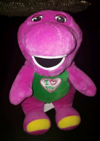 2017 Singing Barney Stuffed Animal Purple Dinosaur Fisher Price 12 " I Love You