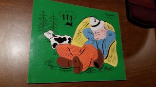 Vintage Playskool Wooden Tray/board Puzzle 185 - 1 Little Boy Blue Good Cond 11 Pc