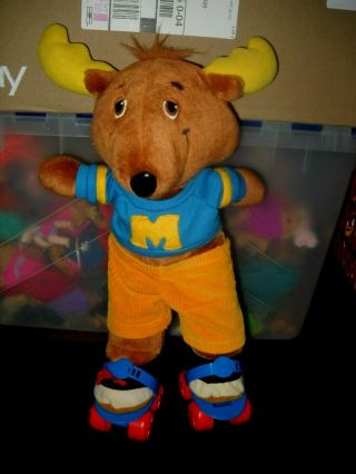 1984 Vtg " Montgomery Moose " Get Along Gang 13 " Plush Toy With Skates & Outfit