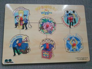 The Wiggles - Wooden Jigsaw Puzzle - Pop Go The Wiggles - 2007 - Abc For Kids