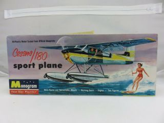 Monogram Cessna 180 Sport Plane Plastic Model Kit Vintage 1957 Unbuilt Pa26.  98