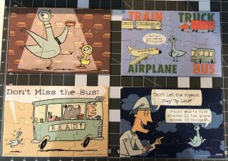Pigeon Wants A Puzzle 4 Wooden Puzzles In Wooden Storage Box Mo Willems Complete