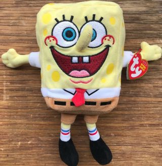 Nickelodeon Ty Beanie Buddies Spongebob Squarepants 8” Plush Toy Stuffed Animal