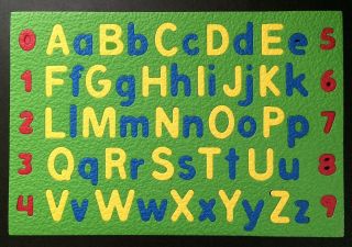 62pc.  Lauri Alphabet Number Foam Rubber Puzzle Lr - 2304 Early Learning Toy Game
