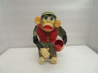 Cragstan " Crap Shooting Monkey " Battery Operated Vintage Toy C.  1950 