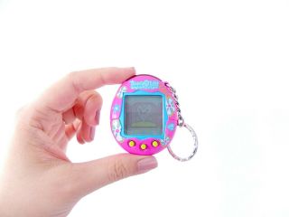 Tamagotchi Connection V2,  Pink With Flowers,  Bandai 2004