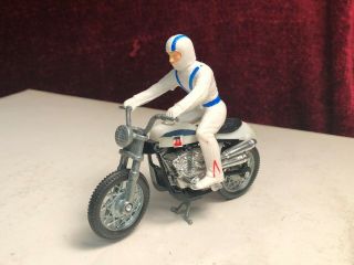 Vintage 1976 Ideal Toy Evel Knievel Stunt Cycle Motorcycle & Rider Hong Kong