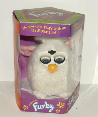 1998 Furby Babies White Toy Model 70 - 800 Tiger Electronics