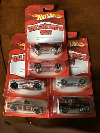 2009 Hot Wheels Valentine Day - Complete Set Of 6 - In Package