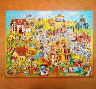Vintage Springbok Pops - Town 500 Pc.  Jigsaw Puzzle Pzl 4094 Bob Martin Complete