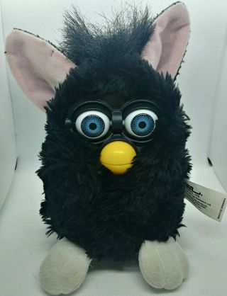 1998 Hasbro Furby Witches Cat Black And Blue Eyes Vintage Vtg Rare