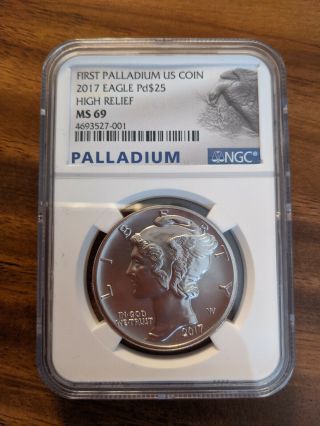 2017 Pd$25 Palladium American Eagle Ms69 Ngc