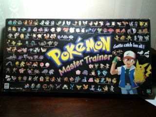 1999 Pokemon Master Trainer Board Game Complete Parts Milton Bradley