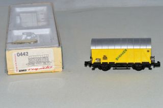 N Scale Vintage Arnold Rapido 0442 Db 223800 Bananen Covered Refrigerated Car