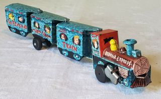 Marx Japan Tin Wind - Up Bedrock Express Flintstones Choo - Choo Train Action Toy