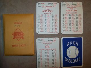 1939 Apba Baseball Cards With Master Game Symbols Complete