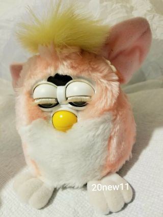 Vintage Furby Babies Pink With Yellow Hair