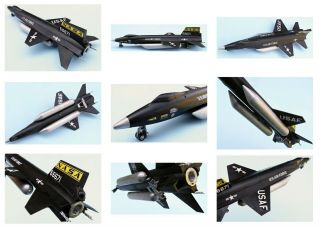 NORTH AMERICAN X - 15 Experimental,  USAF,  1959,  scale 1/72,  Hand - made plastic model 3